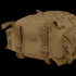 Close-up of the bottom side of the Condor Elite Titan Assault Backpack 40L by Condor, featuring straps, buckles, and grommets—perfect for bushcraft adventures or military first responder use.